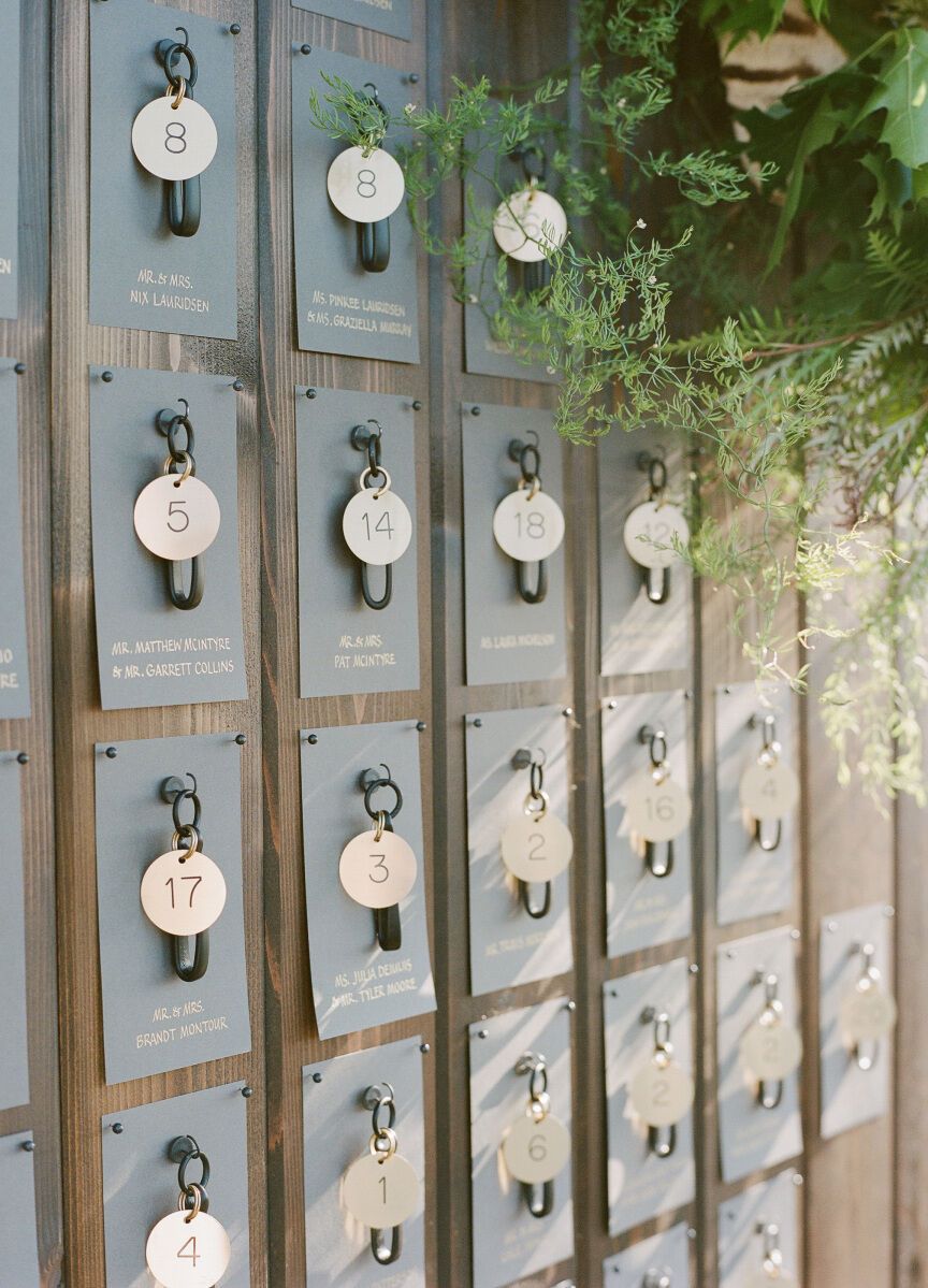 Escort card ideas: See more from wedding vendor Curlicue Designs Calligraphy