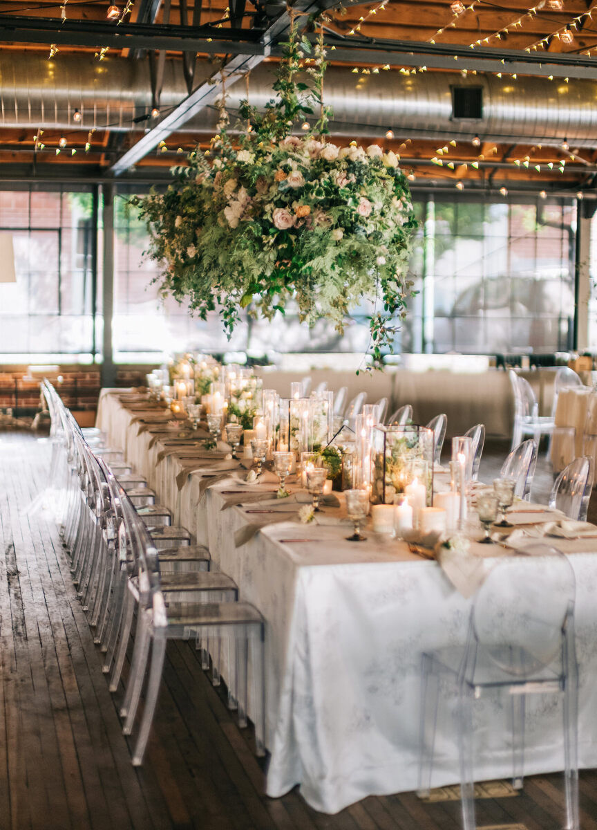 Industrial Wedding Venues: An industrial reception set-up at Summerour Studio.