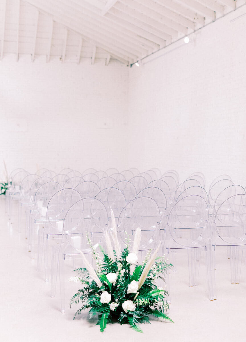 Best Places for a Minimalist Wedding: A ceremony setup at Honeypot in Los Angeles.