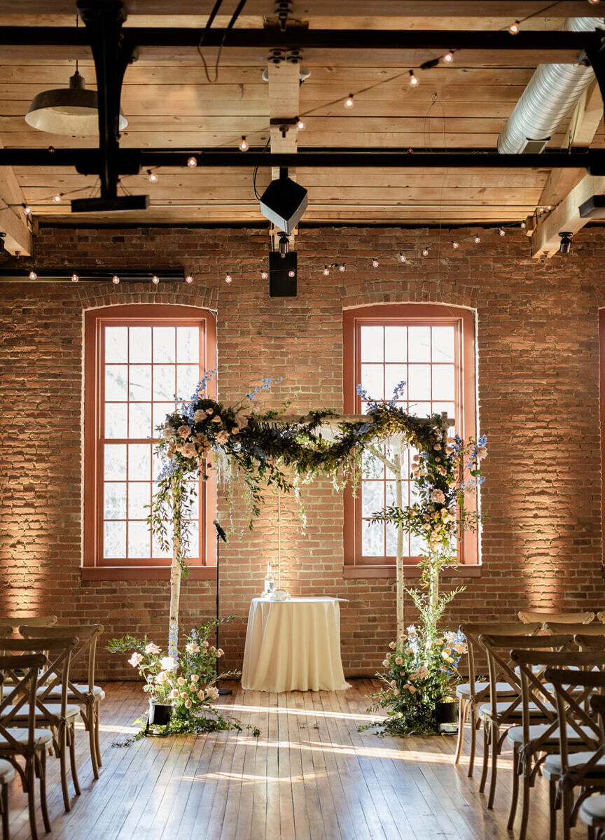 Best Places for a Minimalist Wedding: A ceremony setup at City Winery Hudson Valley.