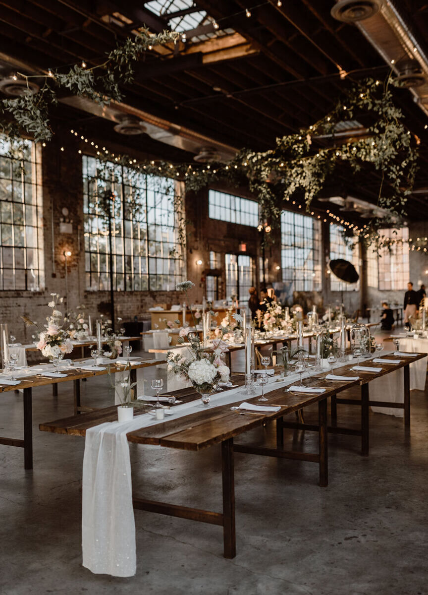 Best Places for a Minimalist Wedding: 99 Scott reception setup