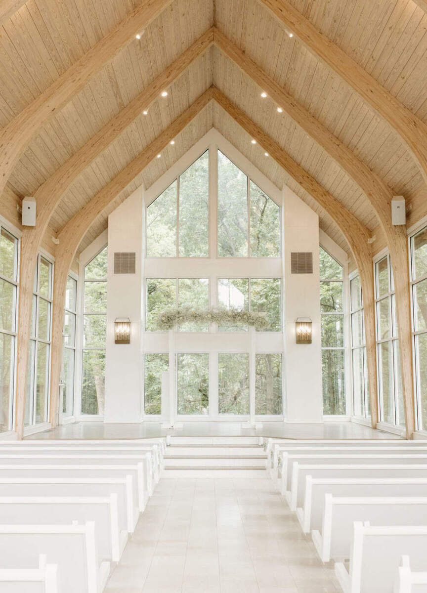 Best Places for a Minimalist Wedding: Glass Chapel