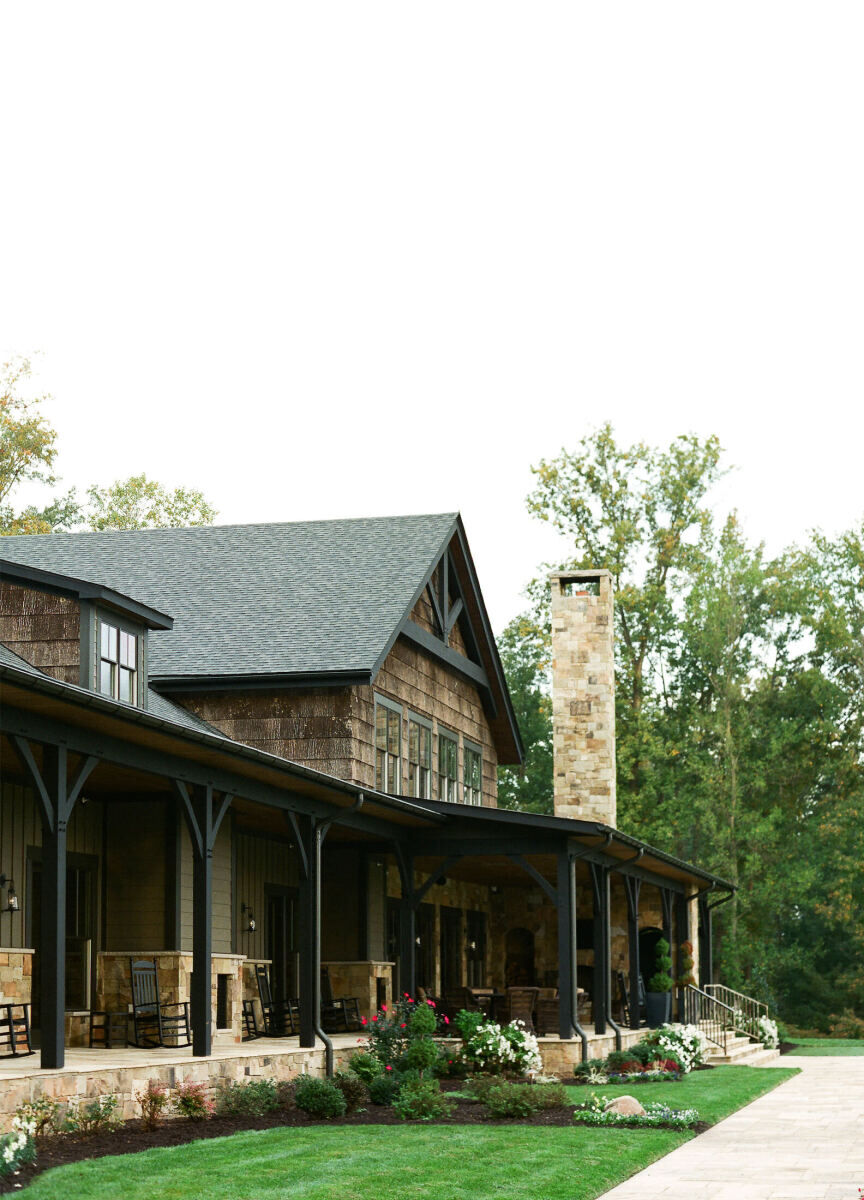 The Lodge at Moss Neck was the perfect setting for a rustic outdoor wedding.