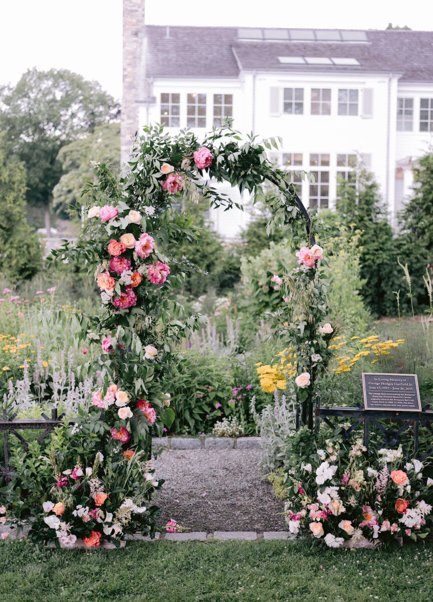 Wedding florist: See more wedding flowers from Caitlin and James' intimate wedding