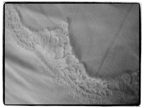 Lace detail on bridal lace fabric with a delicate floral motif, shown in a crisp close-up that reveals the intricate pattern and texture.