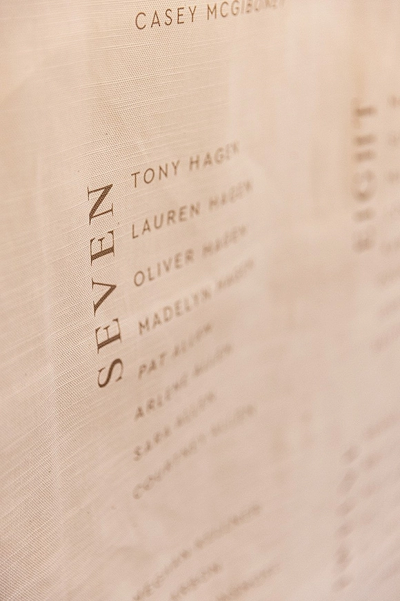 Wedding seating chart wedding seating chart sign printed on card stock with clean black-and-white typography against a neutral backdrop