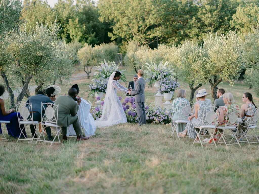 A Garden Wedding for Agatha and Peter