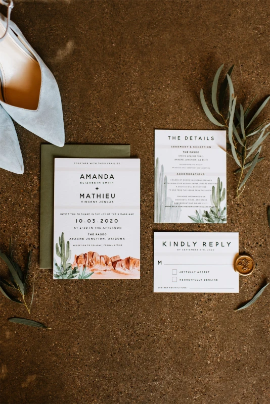 A Desert Wedding for Amanda and Mathieu