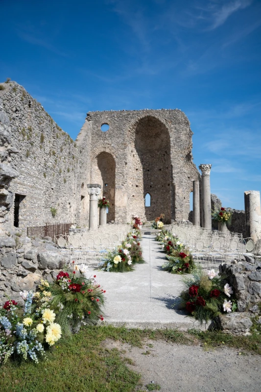 An Amalfi Wedding Tousled in Tulle, Wildflowers and Weathered Stone