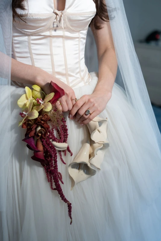An Amalfi Wedding Tousled in Tulle, Wildflowers and Weathered Stone