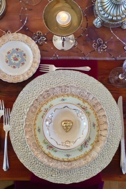 Elegant Event Settings Vintage China Tablesape