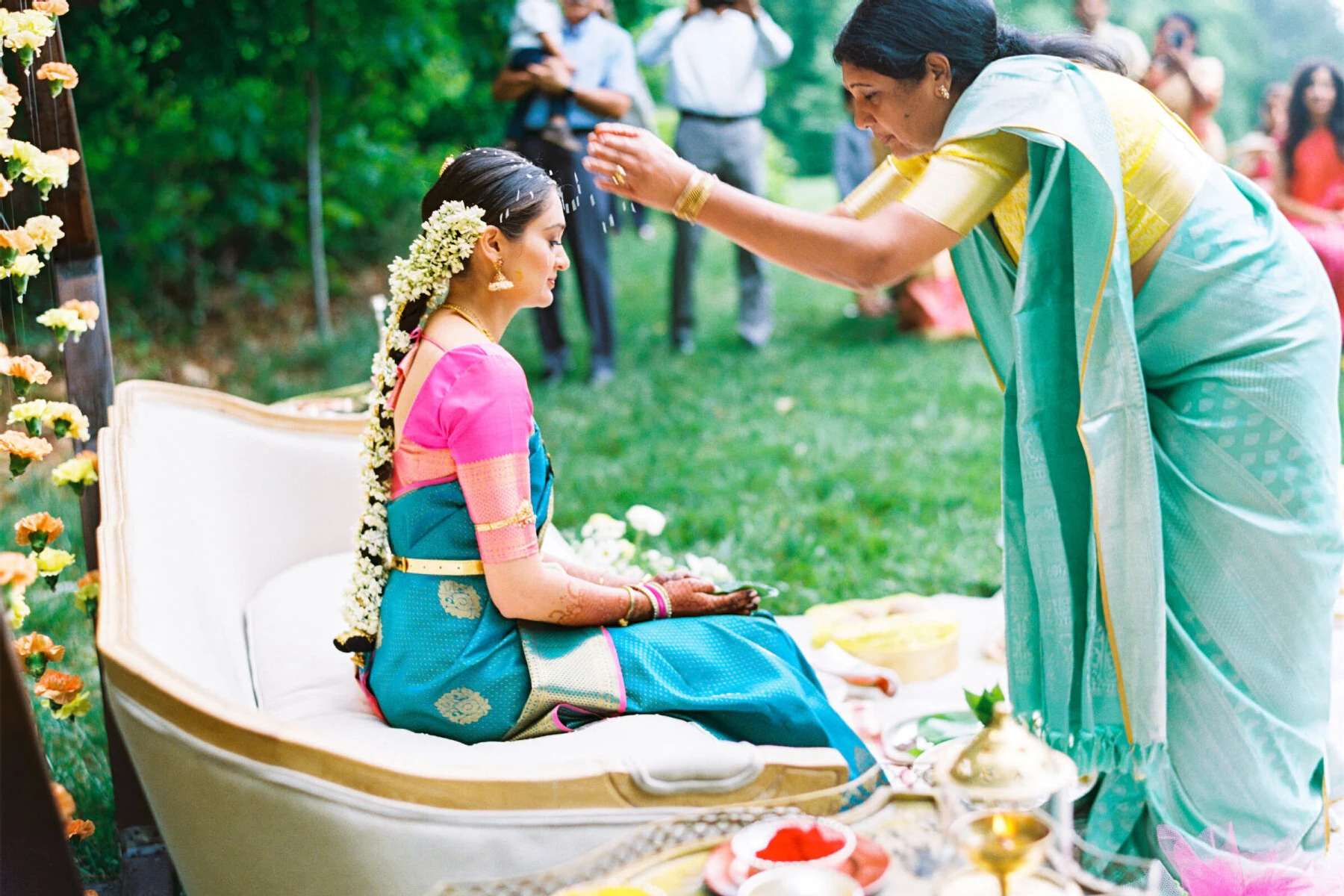 An engagement ceremony took place the day before the big day during this destination Indian wedding weekend.