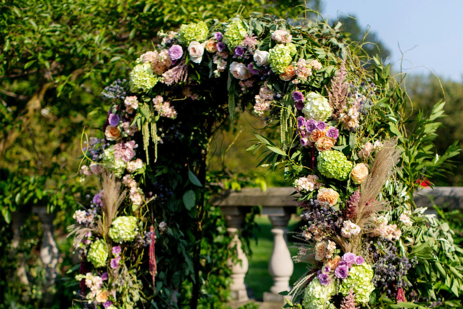 Arch made of flowers and other florals