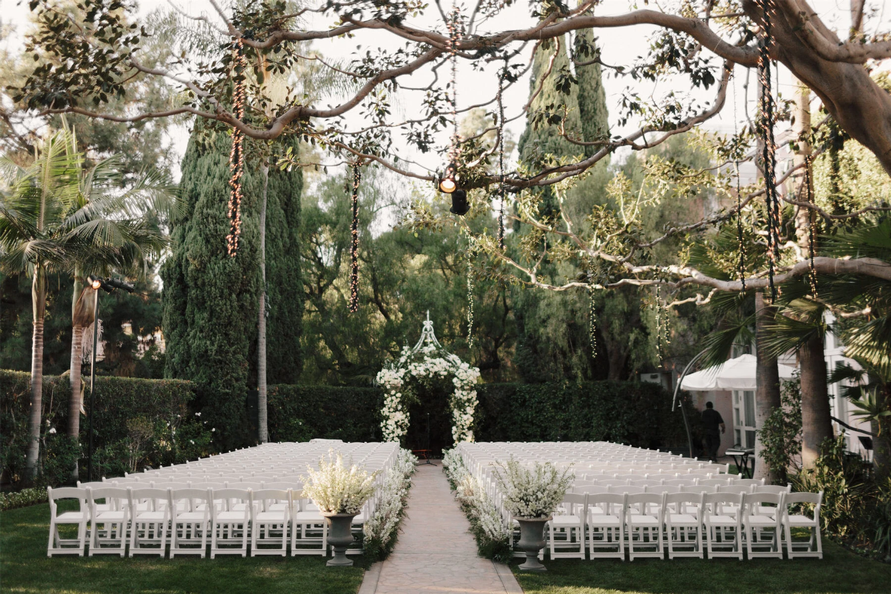 Lush wedding outdoor setup 