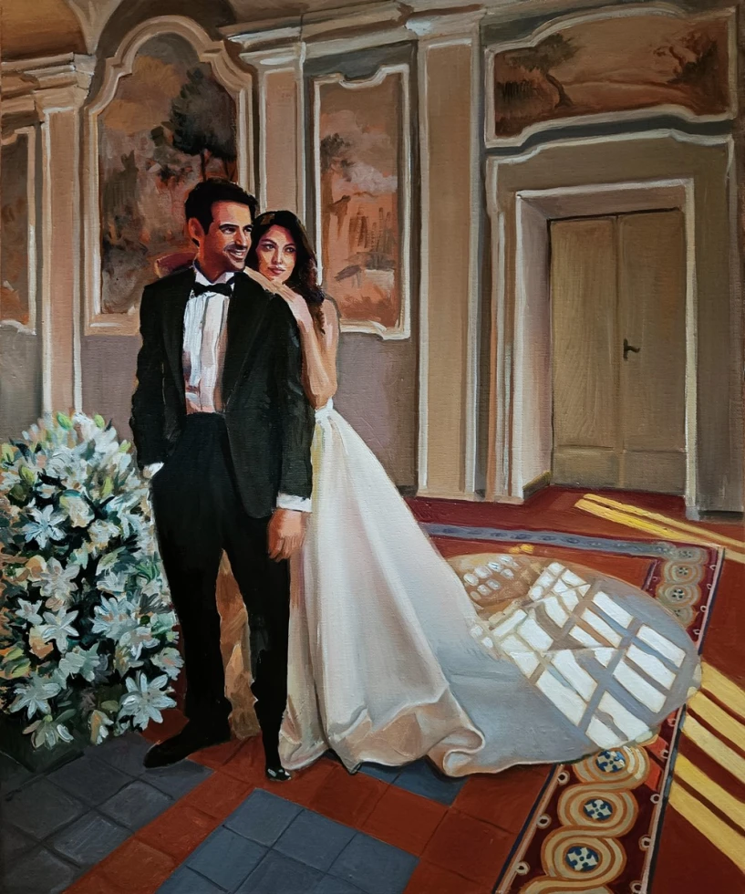 Italian Wedding Painter | Live Painting 