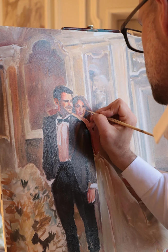 Italian Wedding Painter | Live Painting 