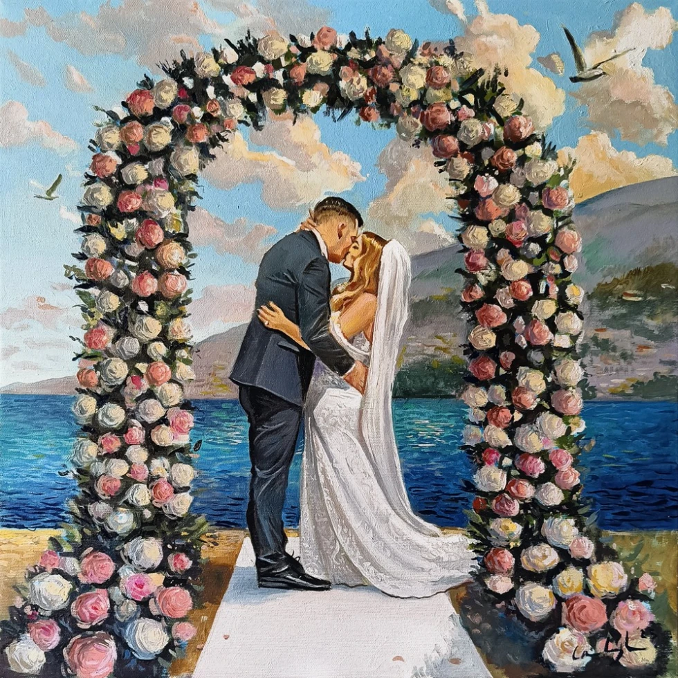 Italian Wedding Painter | Live Painting 