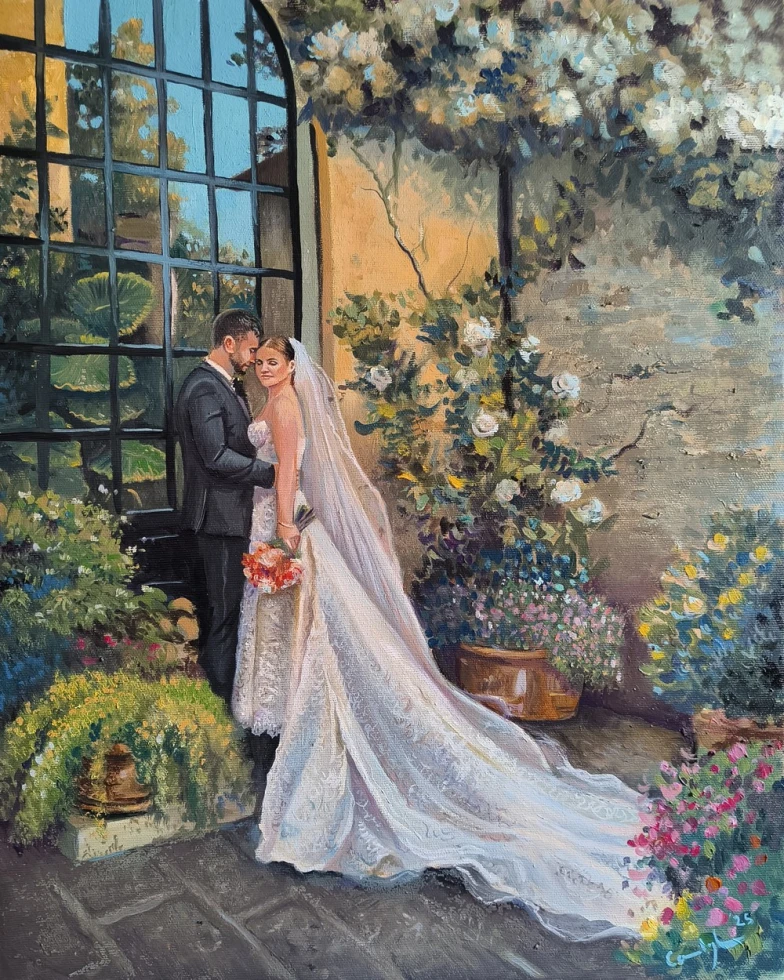 Italian Wedding Painter | Live Painting 