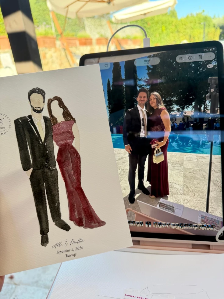 Live Wedding Painter Italy Maria Paola
