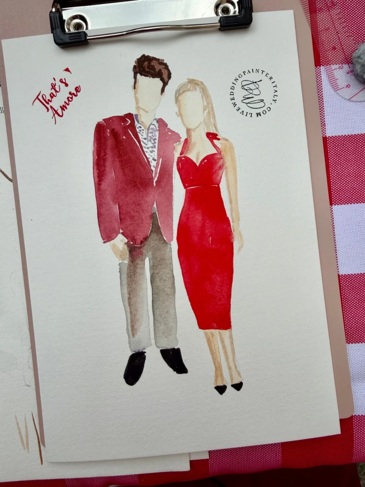Live Wedding Painter Italy Maria Paola