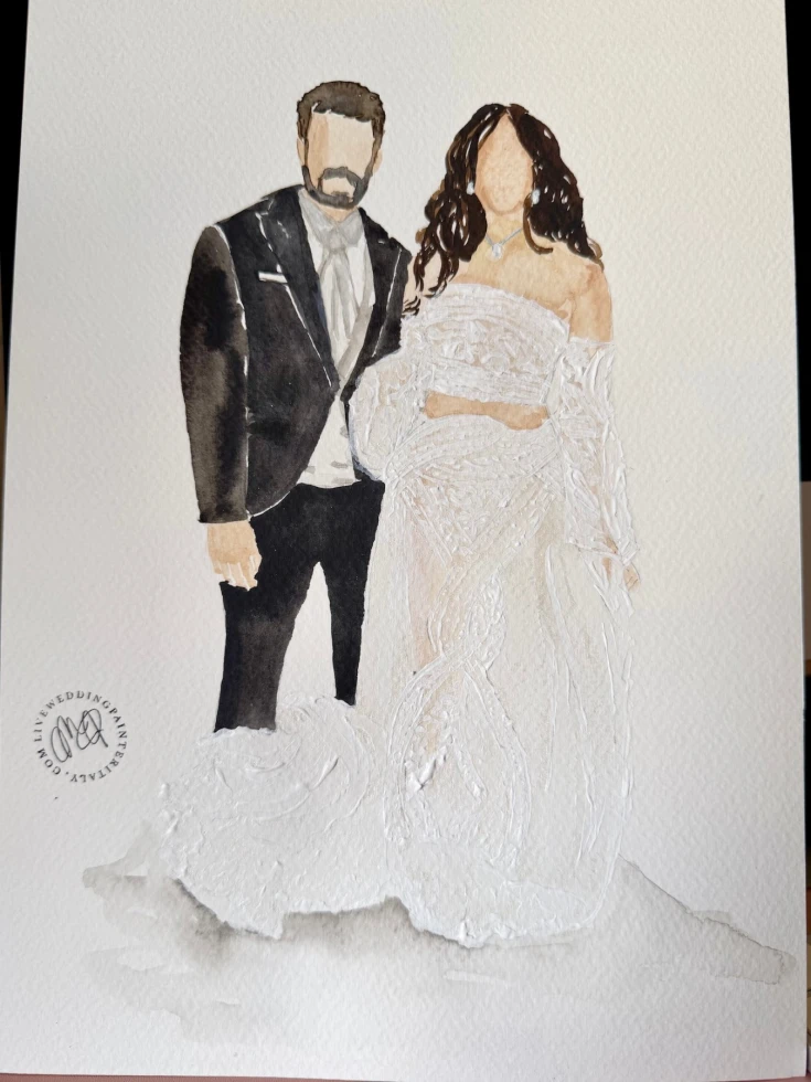 Live Wedding Painter Italy Maria Paola