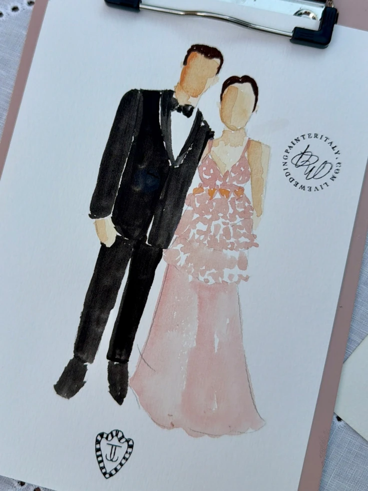 Live Wedding Painter Italy Maria Paola
