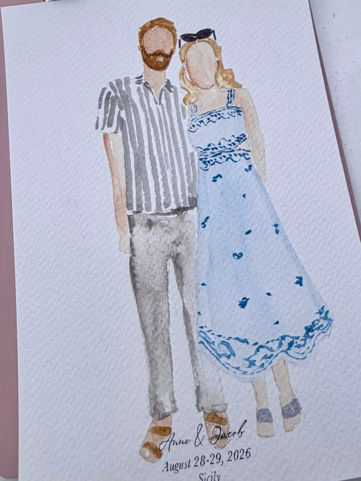 Live Wedding Painter Italy Maria Paola