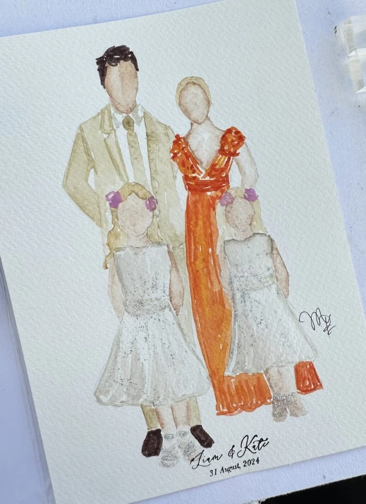 Live Wedding Painter Italy Maria Paola