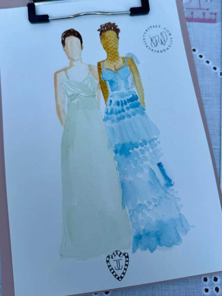 Live Wedding Painter Italy Maria Paola