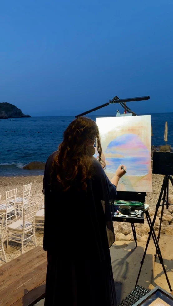 Live Wedding Painter Italy Maria Paola