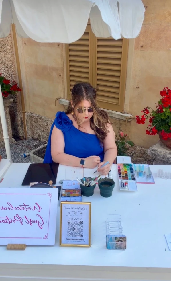 Live Wedding Painter Italy Maria Paola