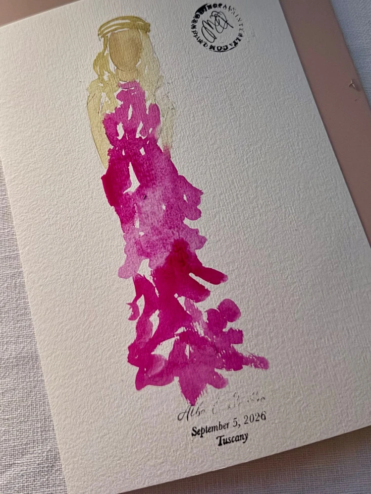 Live Wedding Painter Italy Maria Paola