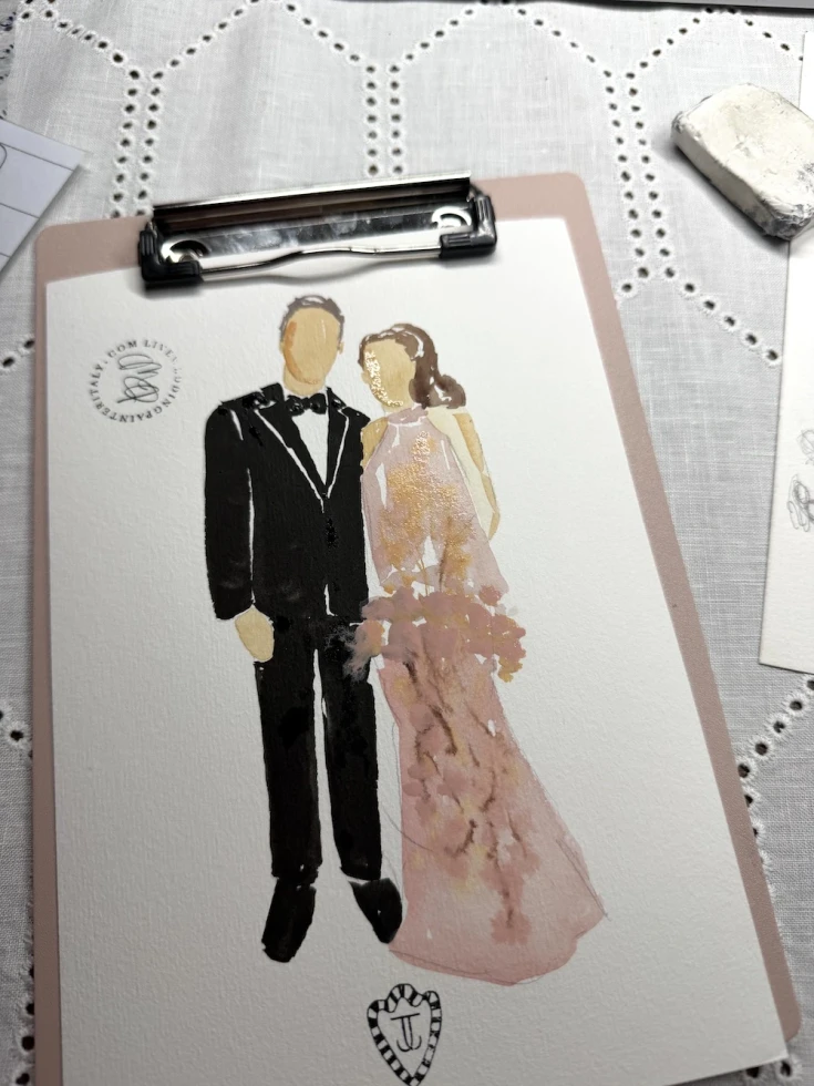 Live Wedding Painter Italy Maria Paola