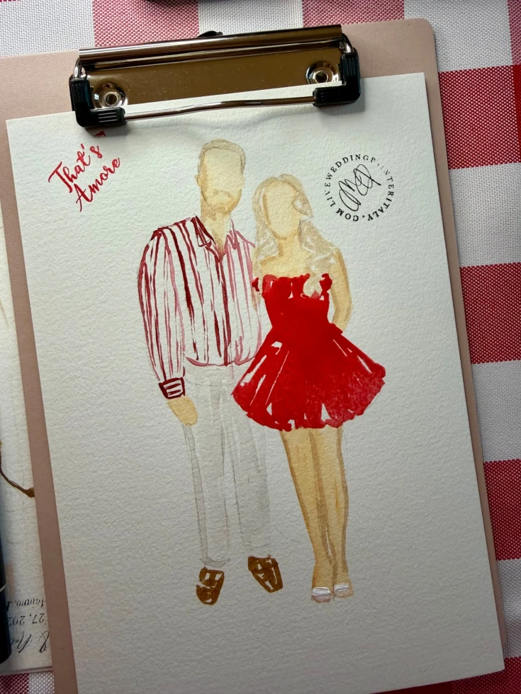 Live Wedding Painter Italy Maria Paola