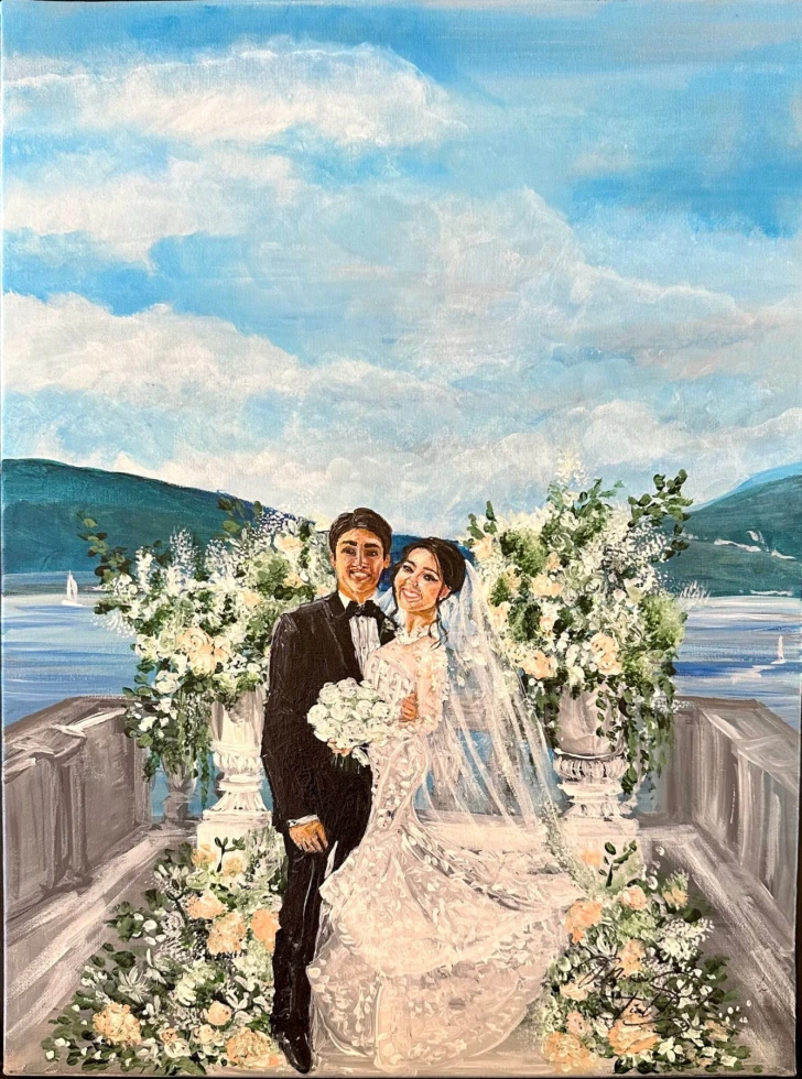 Live Wedding Painter Italy Maria Paola