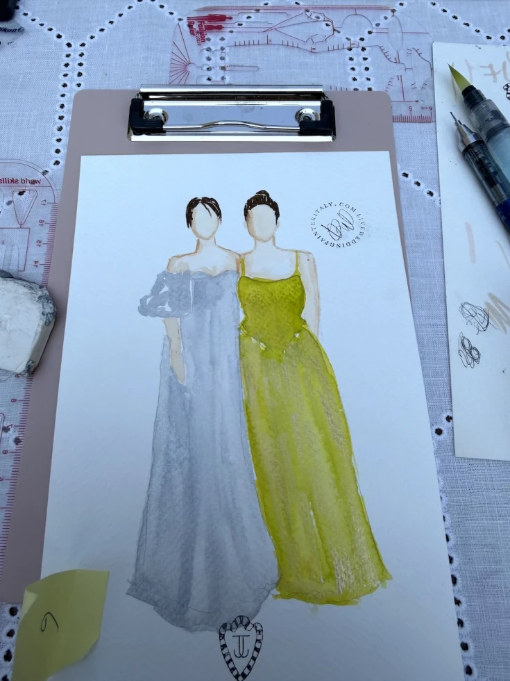 Live Wedding Painter Italy Maria Paola
