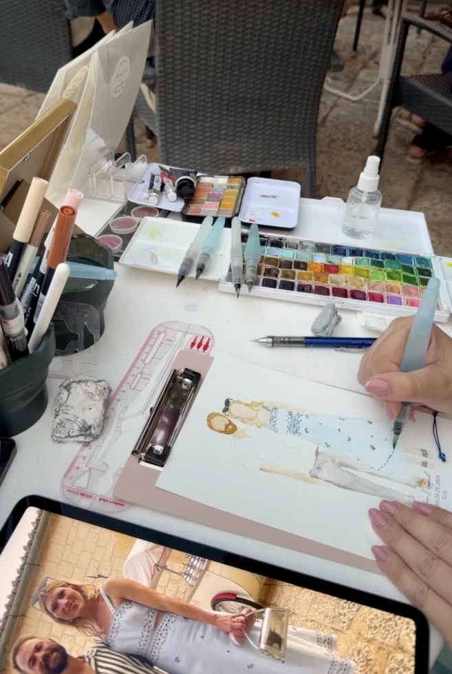 Live Wedding Painter Italy Maria Paola