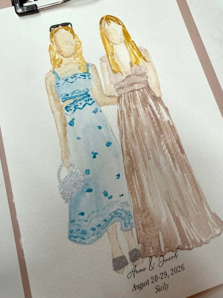Live Wedding Painter Italy Maria Paola