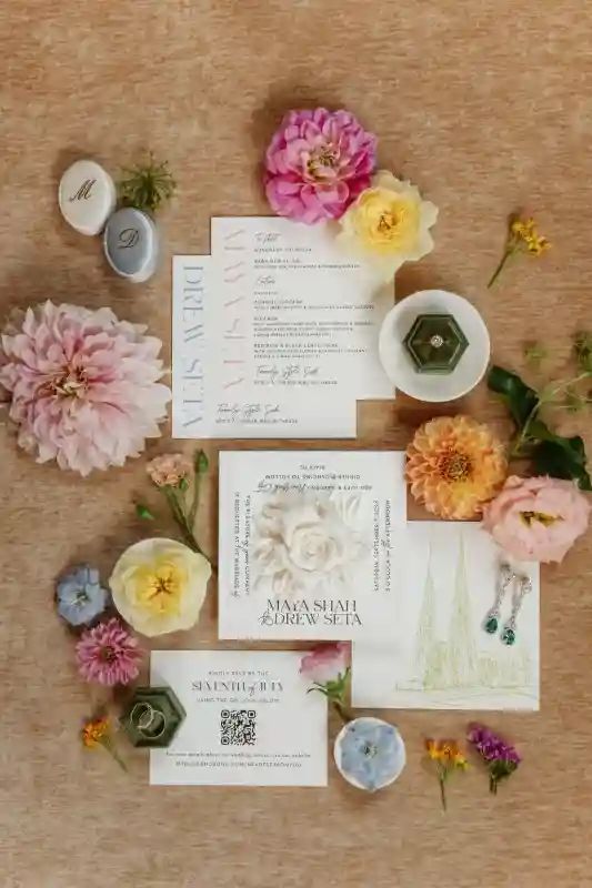 A Colorful Wedding for Maya and Drew
