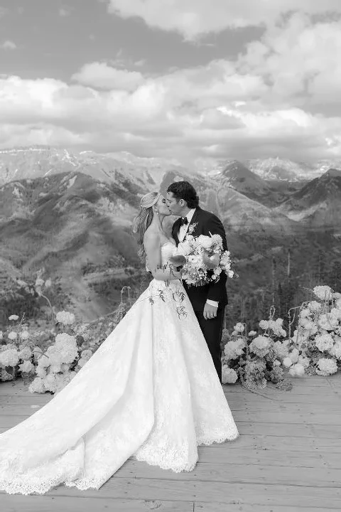 A Green and Pink Mountain Wedding Tied Up in Bows