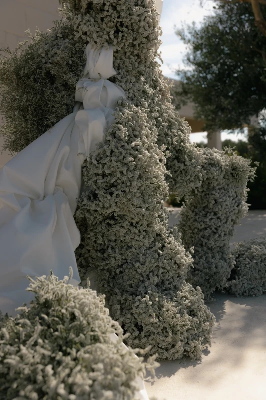 An Architectural Mediterranean Wedding with Fabric-Draped Florals