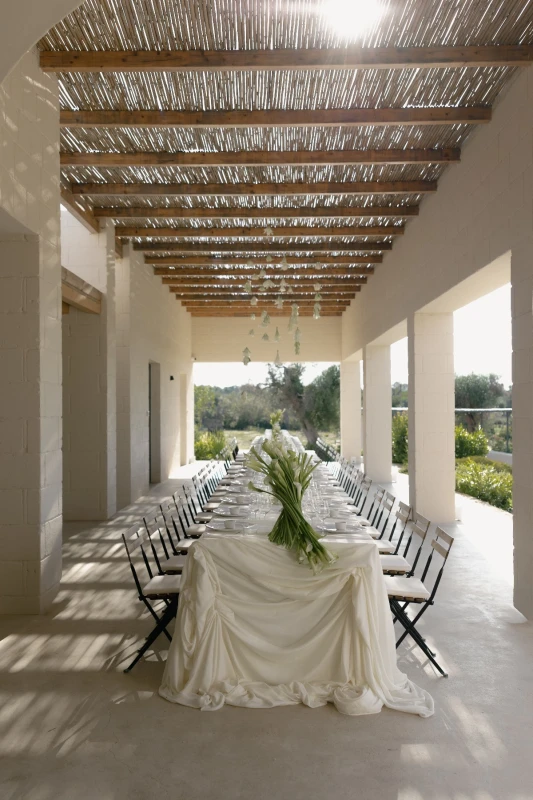 An Architectural Mediterranean Wedding with Fabric-Draped Florals