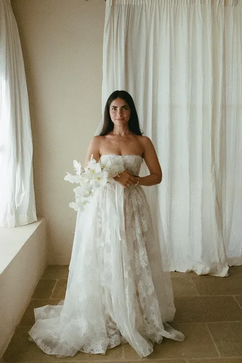An Architectural Mediterranean Wedding with Fabric-Draped Florals