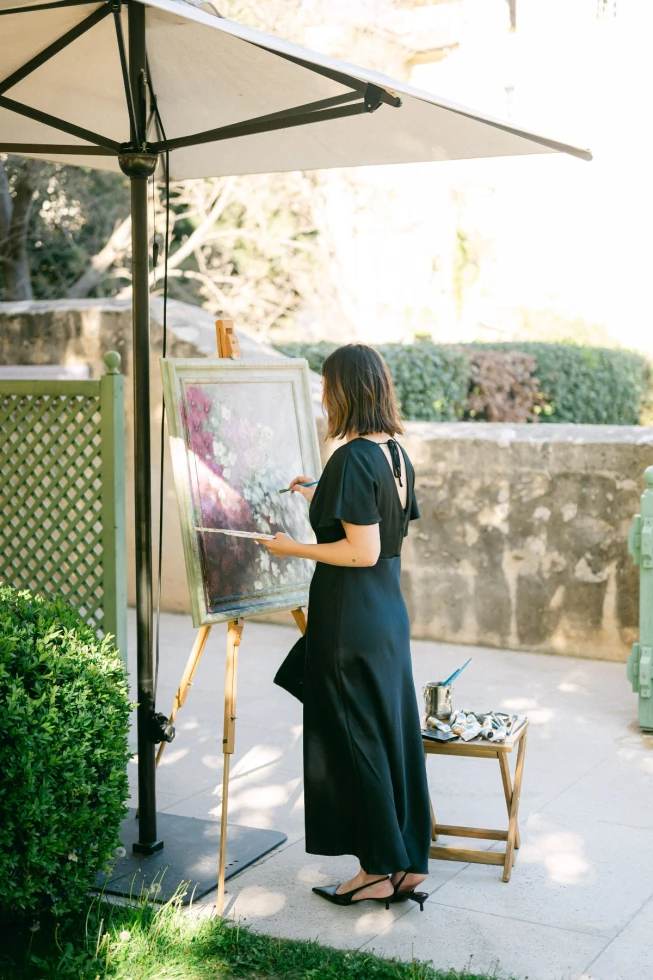 Abby Elise | South of France Live Wedding Painter