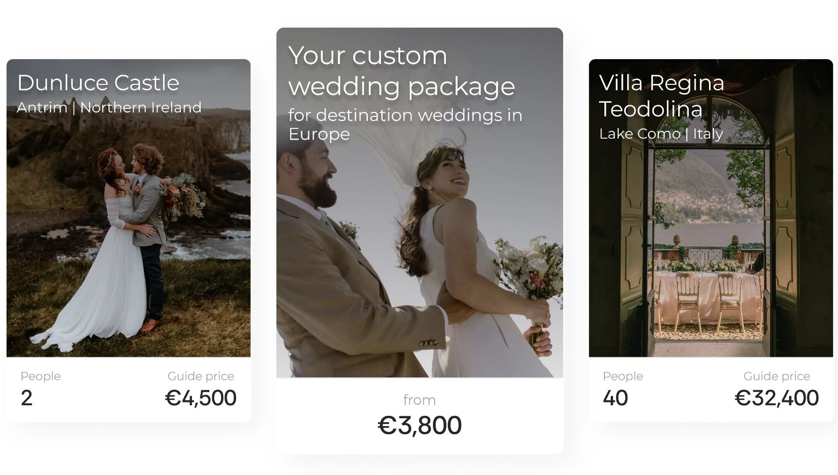 Customizable Wedding Packages - fully adjustable to your vision and your budget