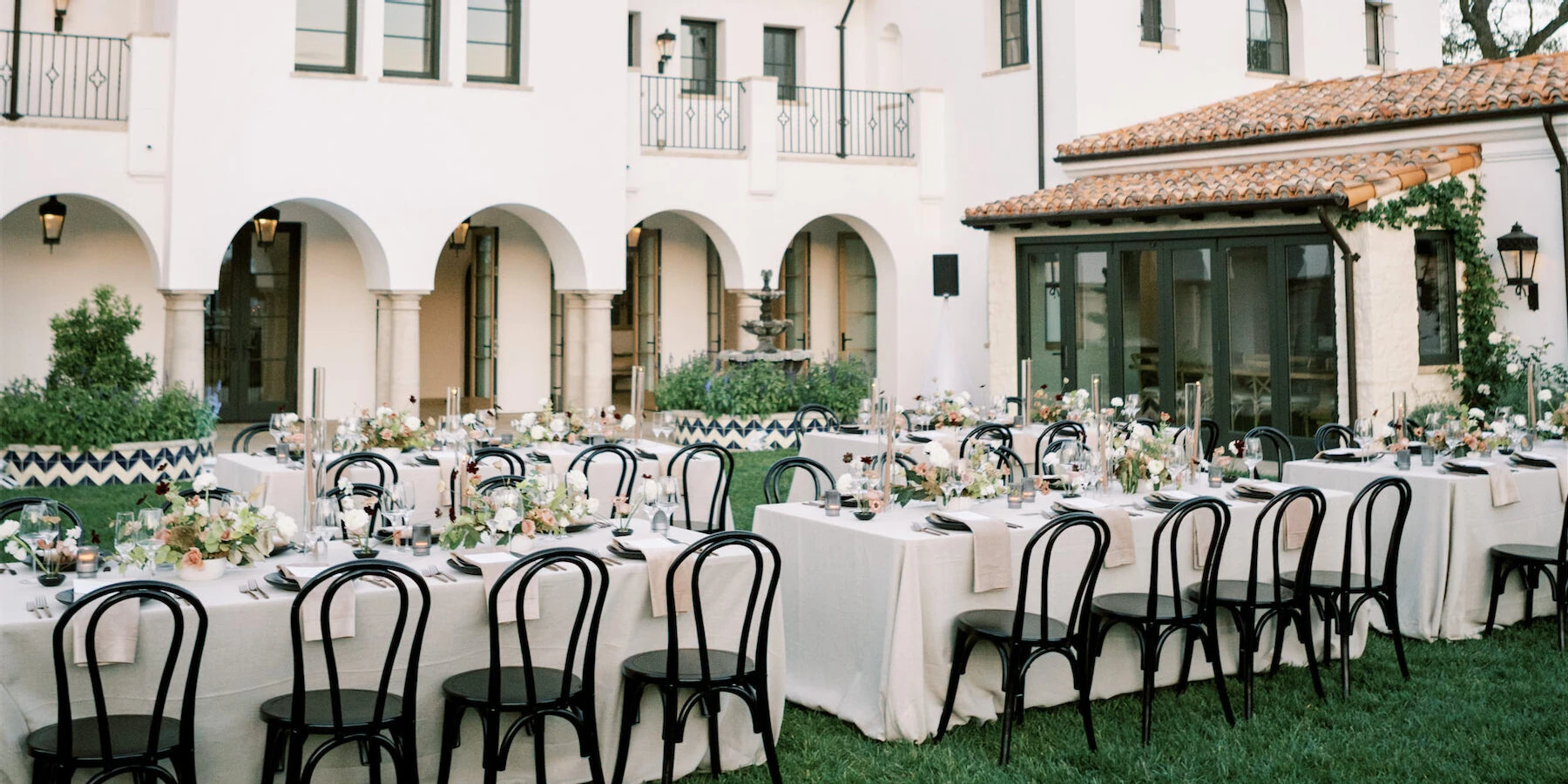 Wedding details: Amanda and Ryan's wedding reception at a private residence in Woodside, California