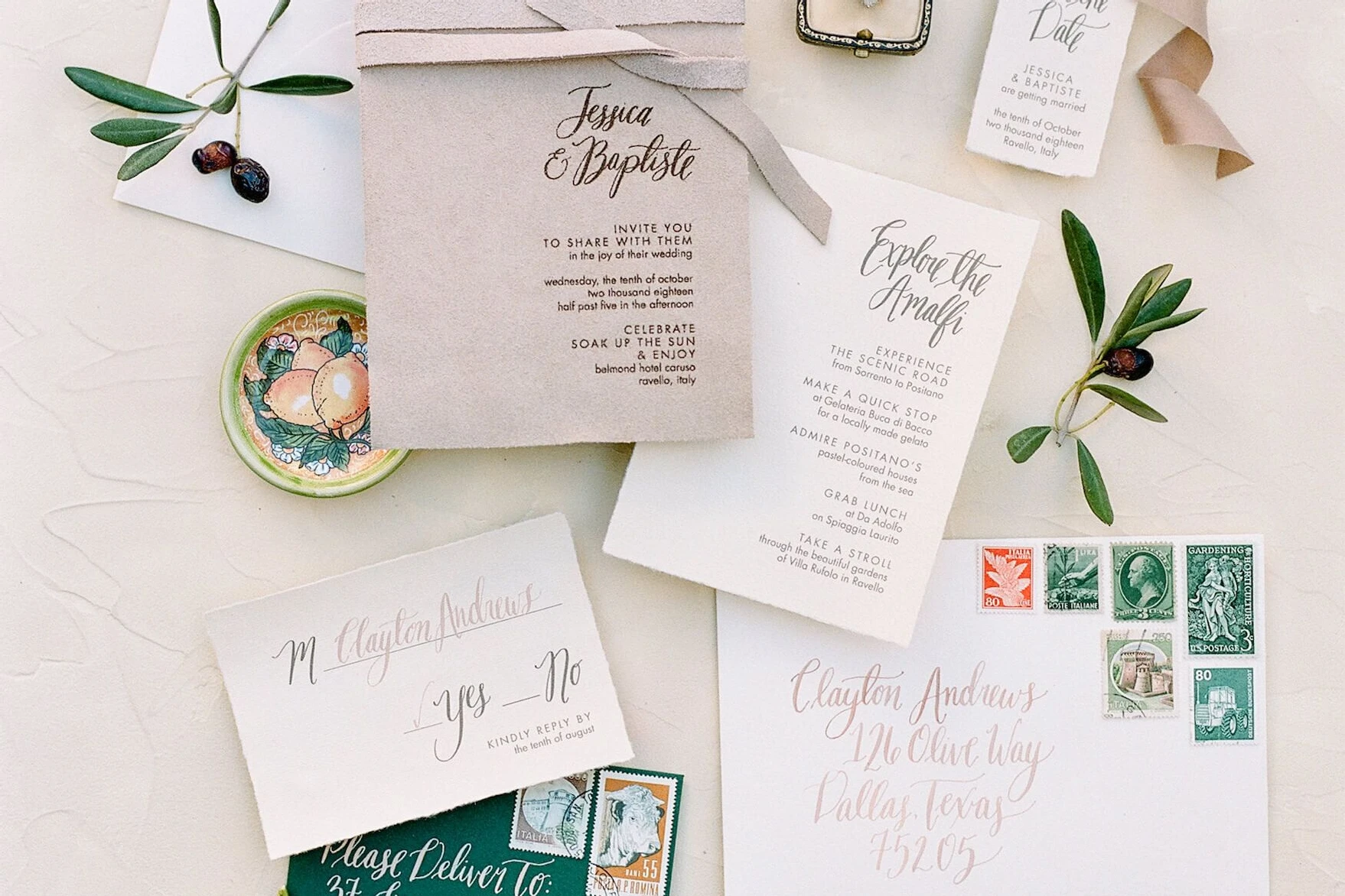 Wedding invitation wording etiquette: See more neutral wedding invitations by Lovely Paper Things