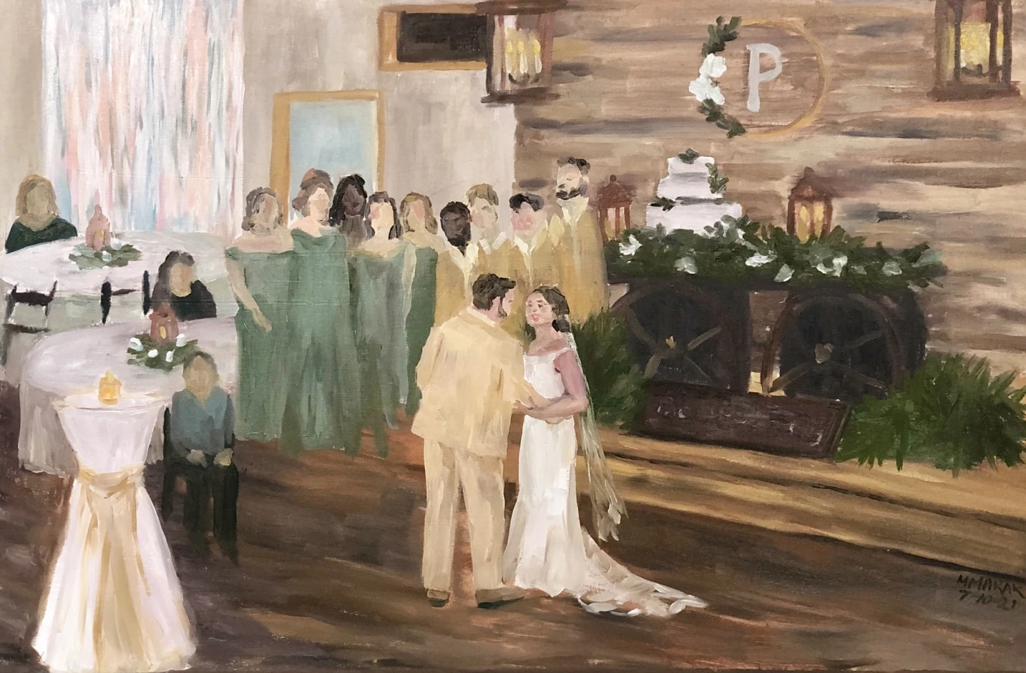 Wedding Painting by Madeline