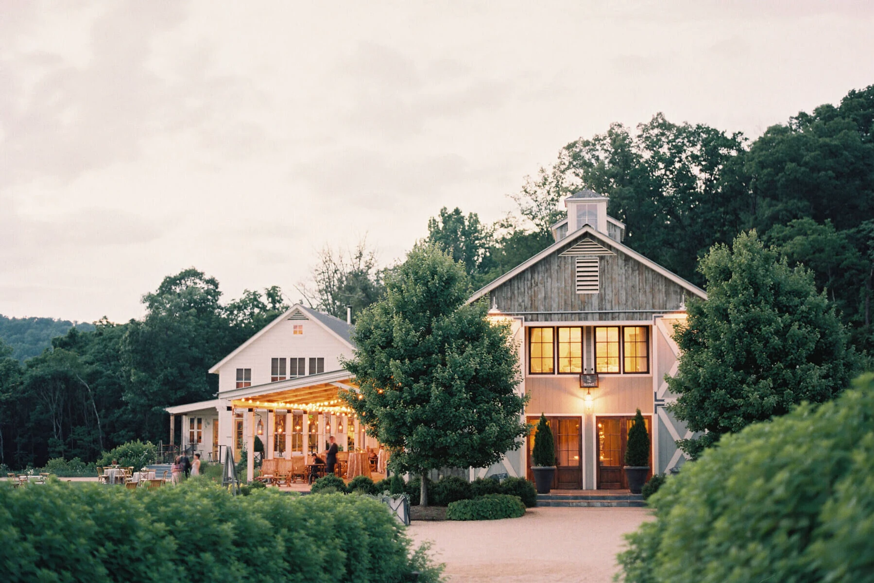 Wedding Website Examples: The outdoor setting at Pippin Hill Farm & Vineyards in Virginia.