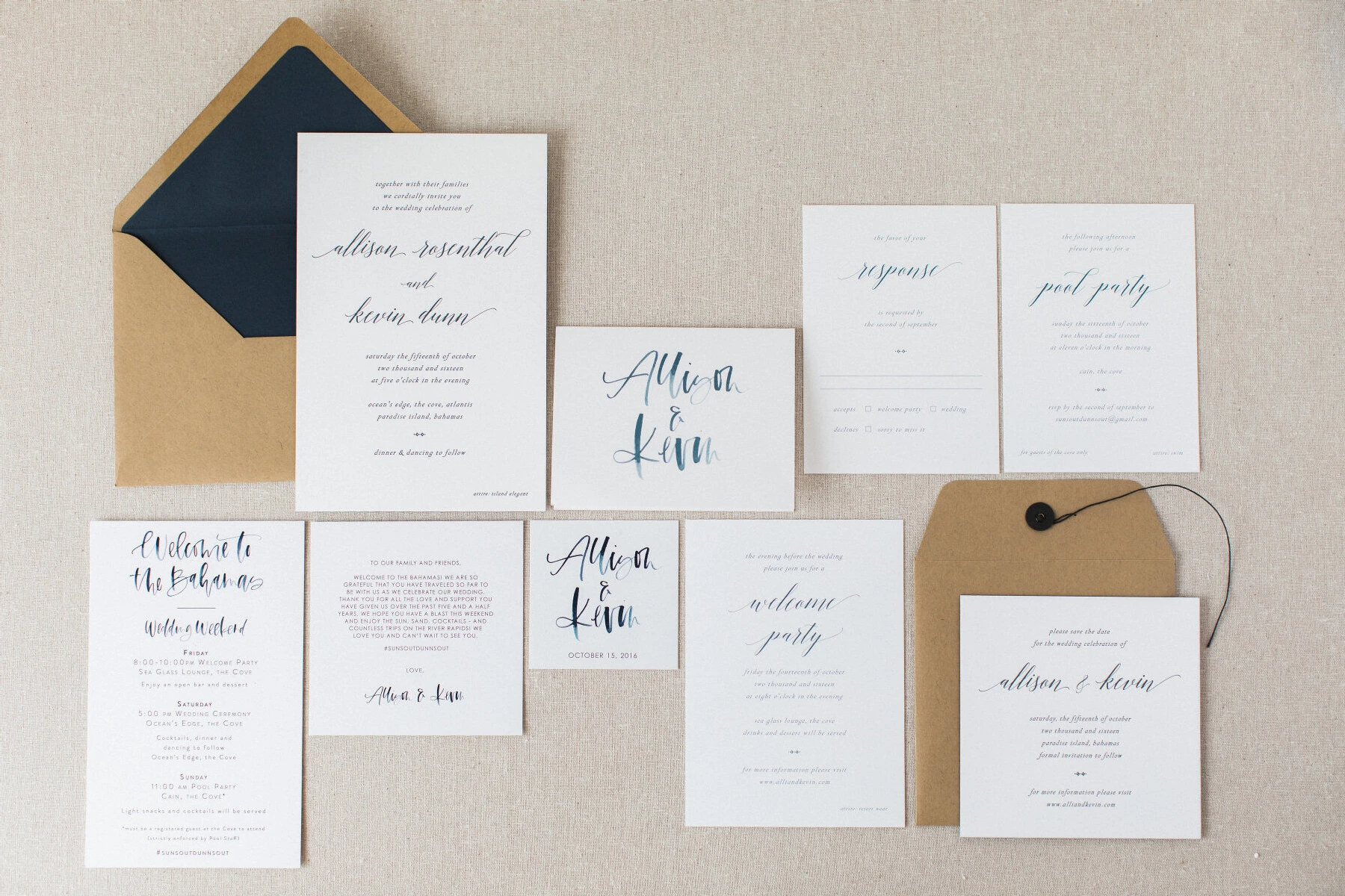 Wedding websites should tie into the design of your invitation suite